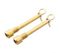 Shophubio Hydraulic Disc Brake Pad Bolt for Bicycles - Alloy Threaded Screw, Brake Latch Fastener and Circlip Retainer, Rust-Resistant & Lightweight (2-Piece)(Golden)