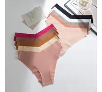Shophubio Ice Silk Seamless Briefs 10 Pack Low Rise Solid | Soft ice silk fabric, seamless edge, low rise , solid colors, 10-pack for value set