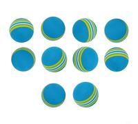 Shophubio Indoor Golf Practice Balls, 10 Piece Soft Foam Swing Trainer Set, Lightweight EVA Sponge Balls for Safe Home Use, Limited Flight Rainbow Design for(Blue)