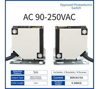 Shophubio Infrared Mirror-Reflective Photoelectric Switch - Standalone AC 90-250V Sensor with 4 m Detection Range, Compact 5×5×2 cm Design, E3JK-R4M1