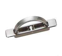 Shophubio Invisible Rotating Drawer Handle for Japanese-Style Cabinets, 84mm Pitch, Solid Zinc Alloy Construction, Black/Brushed Silver Finish, Home & Hotel Use(brushed)