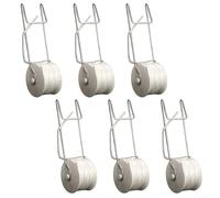 Shophubio Iron Tomato Trellis Roller Hook Set with 49.2ft Twine, Cucumber Vine Support System, Lower and Lean Technique for Greenhouse Vegetable and Eggplant(6pcs)