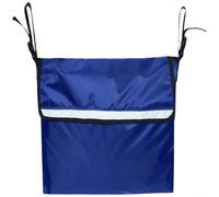 Shophubio Large Capacity Wheelchair Storage Bag Waterproof 420D Oxford Fabric Side Back Organizer with Reflective Safety Strips for Scooters Walkers (Blue)