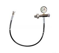 Shophubio Leak-Proof Scuba Valve 24in Hose G5/8-14 Seal | Silver metal construction, resistant, 24inch high-pressure hose, fits standard dive cylinders