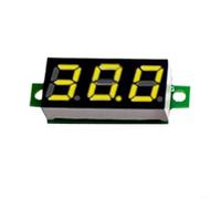 Shophubio LED Digital DC Voltmeter 3-Wire 0.28 Inch 0-100V Mini Voltage for Motorcycle Car Battery with Reverse Polarity Protection(Yellow)