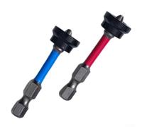 Shophubio Magnetic Positioning Screwdriver Bits - 50mm Drywall Locating Bits for Plasterboard & Gypsum Board, Cross Head Screw Bit Set (2 pcs)