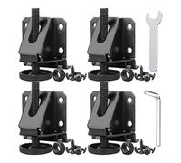 Shophubio Metal Adjustable Heavy-Duty Furniture Leveling-Feet, Threaded Leg Levelers with L-Shaped Brackets, Height 0-2.12 in, Up to 1320 lbs
