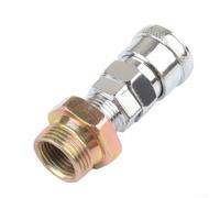 Shophubio Metal Three-Way Pneumatic Tee Connector, 1/4" Straight Through Air Fitting for 6mm Tubing, Heavy-Duty Pneumatic Fitting for Commercial Vehicle Air(D)