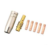 Shophubio MIG Tip Consumables 7PCS for MB15 15AK Welding Torch, 15AK Protective Nozzle Set with Conductive Tips 0.8mm 1.0mm 1.2mm, Nozzle Holder and (0.8mm)
