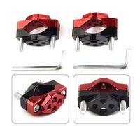 Shophubio Motorcycle Headlight Mount Bracket with Fork Clamp for 32mm Handlebars - Aluminum Alloy Turn Signal Spot Light Holder, Red, Compatible