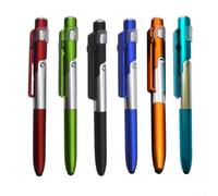 Shophubio Multifunction Capacitive Stylus Pen: LED Writing Light, Ballpoint Tip & Compact Foldable Phone Holder for Nighttime Use and On-The-Go Tasks(Yellow)