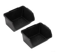 Shophubio PE Storage Box for Workshop Organization - Plastic Parts Organizer with Screw Sorting Capacity, Small Parts Storage Bin & Toolbox Organizer Shelf(Black)