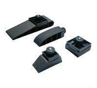 Shophubio Plastic Sanding Block 4-Pack - Lightweight Hand Sanding for Woodworking, Leathercraft and Automotive Bodywork, ABS Construction, Manual(Black)