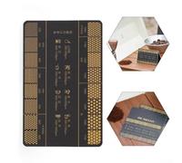 Shophubio Portable Coffee Grind Measure Tool for Perfect Brew Size - Reference Card with Ruler Chart, Compatible with Various Brewing Methods, B