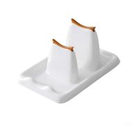 Shophubio Pot Lid Holder and Spoon Rest for Kitchen Countertop Organisation, Heat and Stain Resistant, Dishwasher Safe for Stove Top Cooking Accessories(White)