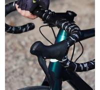 Shophubio PU Silicone Bar Tape for Road Bikes, For Durable Anti-Slip Handlebar Wrap with Shock Absorbing High Elasticity Performance(Black-silver)