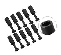 Shophubio Push Fit Hose Connector Nylon Pneumatic Blanking-Plug PP Air Line End Cap Tube Stopper Black Plastic Pipe Fitting Quick Release(12MM)