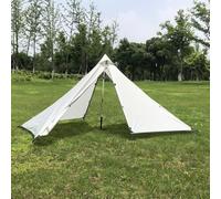 Shophubio Pyramid Tent for Backpacking, Ultralight Solo Camping Tent with Trekking Pole Setup, Single Layer Shelter, Lightweight 1-2 Person Tent, No Support(gray)