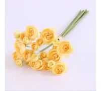 Shophubio Reproduction of the Flower Decor, 6PCS Simulated Floral Arrangement with Natural Look, Environmentally Friendly Materials, for Modern Minimalist Home(yellow)