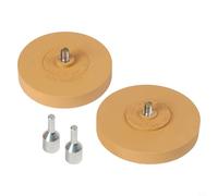 Shophubio Rubber Scraper Disc for Car Paint, Non-Scratch Sticker Removal Tool Compatible with Drill and Angle Grinder, Vinyl Decal Remover Wheel, Soft Rubber(88mm+100mm)