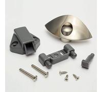 Shophubio RV Cabinet Push Button Lock - 14-16mm Half Moon Latch, Zinc Alloy Marine Drawer Catch for Yacht Furniture, Trailer Door Security Lock & Cupboard (Brushed)