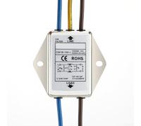 Shophubio Single-Stage Filter CW1B-L for Industrial and Mechanical Equipment, for Power Line Noise Filter with 250VAC 50/60Hz, 1A to 30A Rating, Switching(CW1B-10A-L(4))