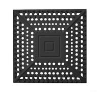 Shophubio Square Silicone Hair Catcher, Heavy-Duty Shower Drain-Cover With Non-Slip Support, Multi-Hole Design For Fast Flow, Fits 5.3 Inch Floor Drains(Black)