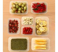 Shophubio Stackable Kitchen Storage Box - Airtight Refrigerator Crisper Box with Modular Pantry Organization, Leak-Proof Lid & Fresh-Keeping Design, Large Size(M 2000ml)