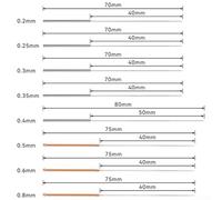 Shophubio Stainless Steel Cleaning Needle for Nozzle, 0.15 to 0.8 mm Drill Bit with Threaded Handle for CNC and Metalworking Maintenance(D)