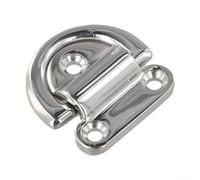 Shophubio Stainless Steel Folding Pad Eye D-For Ring Lashing Anchor Point for Marine Boats, Trailers, Trucks and Horseboxes - 316 Grade Resis