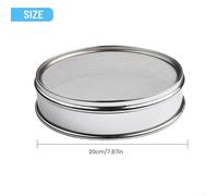 Shophubio Stainless Steel Mesh Sieve 20cm, Frame, 4 Mesh-600 Mesh Range for Lab Sample Testing, Powder, Soil, Medicine and Dehydrated Vegetables(60 Mesh)