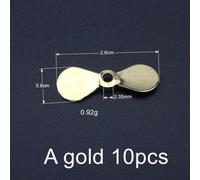 Shophubio Stainless Steel Propeller Blades for DIY Topwater Lures, Spinner Blades and Prop Components, Round A & Willow For Leaf B Style, Gold Silver 10 Pack(A Silver)