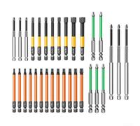 Shophubio Star Hex Screwdriver Bit Set, Magnetic High Torque Steel Long Shank Bits for Impact Driver, Appliance Disassembly Tools, 32/34/67PCS(32pcs)