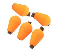 Shophubio Teardrop Strike Indicator for Fly Fishing, 5pcs/set Floating Foam Units with High Buoyancy, Sliding Depth Adjustment, Fluorescent Orange-Red/Yellow(RED)