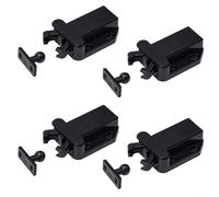 Shophubio Touch Release Cabinet Latch - Push to Open Drawer Catch for Furniture, Cupboards and Cabinets, Spring-Loaded ABS Push Catch, Black