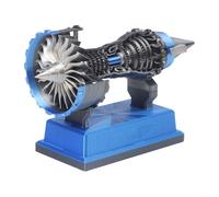Shophubio TR900 Super Turbofan Engine Model, 12cm Electric Shock Absorber Motor Function with Blue LED Light and Inertial Silent Motor, Plastic Aircraft Engine(Blue)