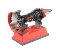 Shophubio TR900 Super Turbofan Engine Model, 12cm Electric Shock Absorber Motor Function with Blue LED Light and Inertial Silent Motor, Plastic Aircraft Engine(Red)