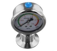 Shophubio Tri Clamp Diaphragm Pressure Gauge 50.5mm 0-0.25MPa Range Sanitary Stainless Steel Manometer for Pharmaceutical and Water Treatment YTP60