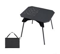 Shophubio Ultralight Folding Table Camping Table with Adjustable Height Aluminum Alloy Legs for Outdoor Portable Use(Black)