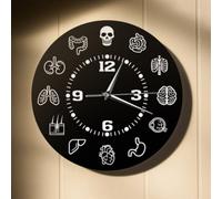 Shophubio Unique Acrylic Wall Clock with Mathematical Expression Design and Smooth Silent Movement, 12 Inch Decorative Clock for Living Room Bedroom Office(A)