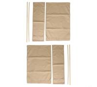 Shophubio Washable Canvas Director Chair Seat Covers Kit Replacement for Round Rod Frames Classic Striped Design Outdoor Furniture Guard 2 Sets(khaki)