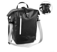 Shophubio Waterproof Pannier Bag for Bicycles, 25L Single-Sided For Bike Rack Bag with For Coating, Wear-Resistant PVC Fabric, Reflective Design, for Mountain For Bike(black)