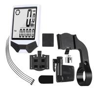 Shophubio Wireless For Computer with Large 2.8-Inch Luminous Display for Mountain and Road Bikes, English Language Speedometer with Accurate Distance,(White Extension bracket)