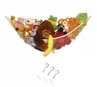 ShopHut Teddy Hammock With Hooks Large Mesh Net Keep Baby Childs Bedroom Nursery Tidy Wall Sling Soft Toy Storage Organizer For Stuffed Animal