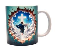 Shopi Zone Ceramic Mug - Ascension of Jesus, Faith and Hope Design