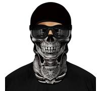 ShopINess Skull Balaclava 3D UPF 40+ Microfibre Ski Mask for Motorcycle Cycling Snowboard | Breathable Face Mask for Halloween Fancy Dress Outdoor Sports (Vampire)