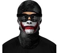 ShopINess Unisex 3D Winter Balaclava for Adults Face Cover for Motorbike, Cycling, Sports, Hiking, and Outdoor Activities, Classic Design, One Size Fits All, Movie Characters (Joky) Multicoloured