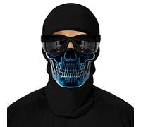 ShopINess Unisex 3D Winter Skull Balaclava for Adults Face Cover for Motorbike, Cycling, Sports, Hiking, and Outdoor Activities, Classic Design, One Size Fits All - Skull (Scanner)