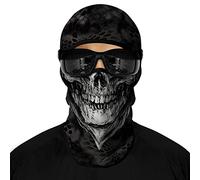 ShopINess Unisex 3D Winter Skull Balaclava for Adults Face Cover for Motorbike, Cycling, Sports, Hiking, and Outdoor Activities, Classic Design, One Size Fits All - Skull (White)