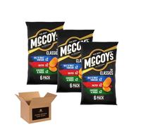 Shopior Crisps Multipack 6 Packs in 1 Pack- Crisps in Bold Flavours - Lunchbox Snacks, Party Sharing, Flavor Snack Variety | Crunchy Snacks for All (McCoys Classic Variety Pack - 6Pack of 3Pack)
